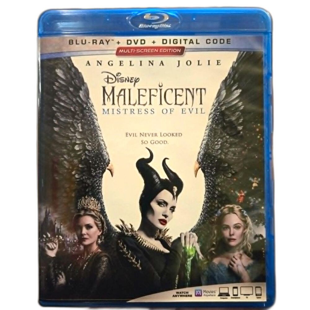 Maleficent: Mistress of Evil Blu-ray + DVD Disney Movie (No Digital Code)